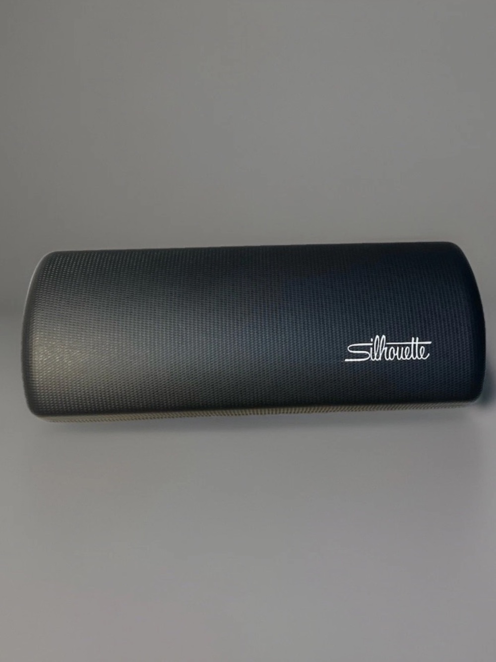 Silhouette Black Textured Sunglasses Case with White Logo